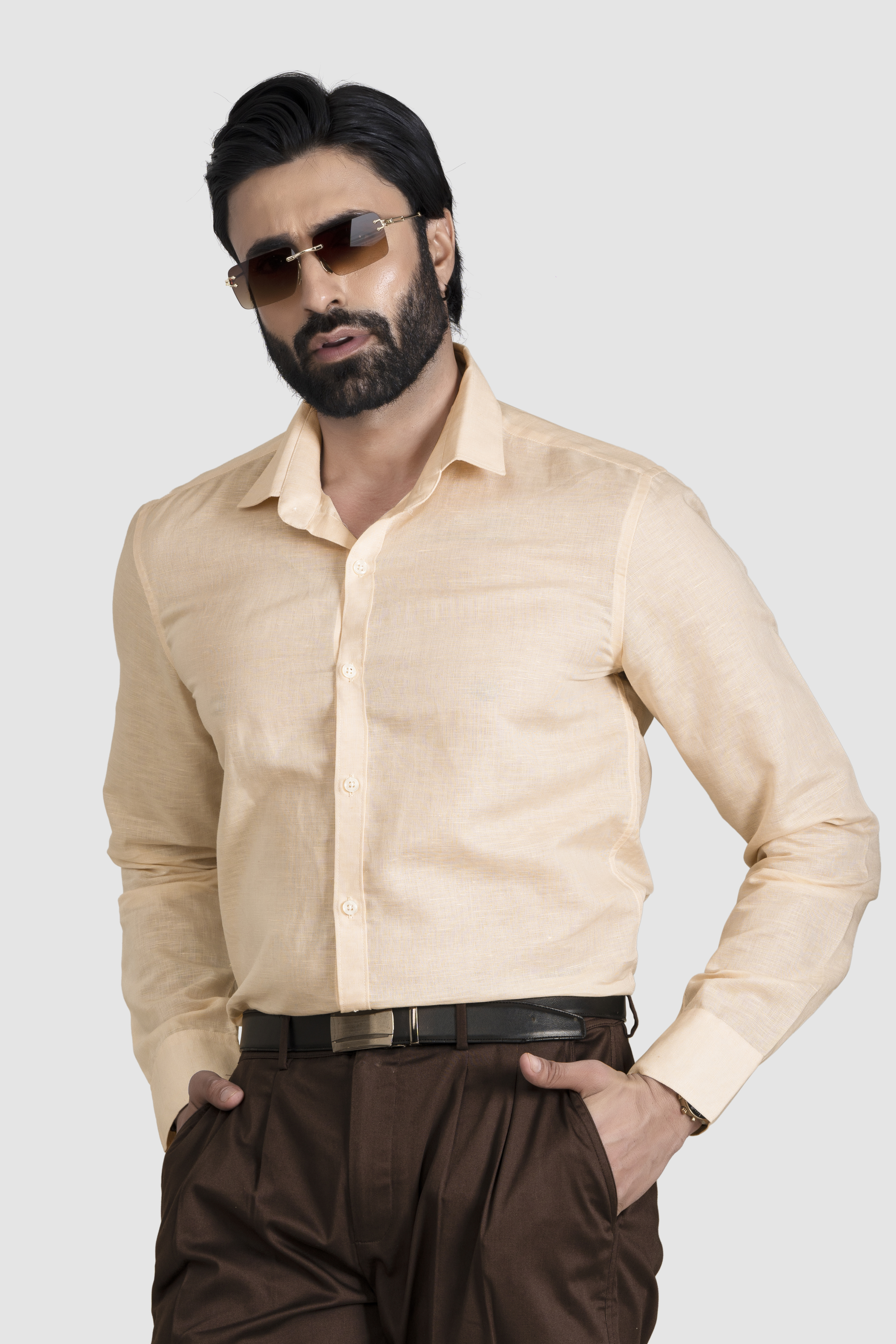 Timeless Men's Light Beige Shirt 